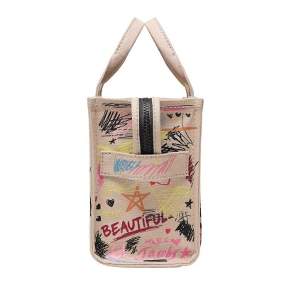 THE PUNK SCRIBBLE CANVAS SMALL TOTE BAG